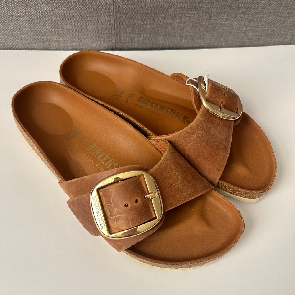 Birkenstock Big Buckle Madrid Brown sandals size 7-7.5